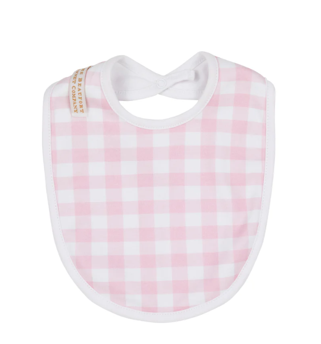 Burp Me Bib | Palm Beach Pink Gingham