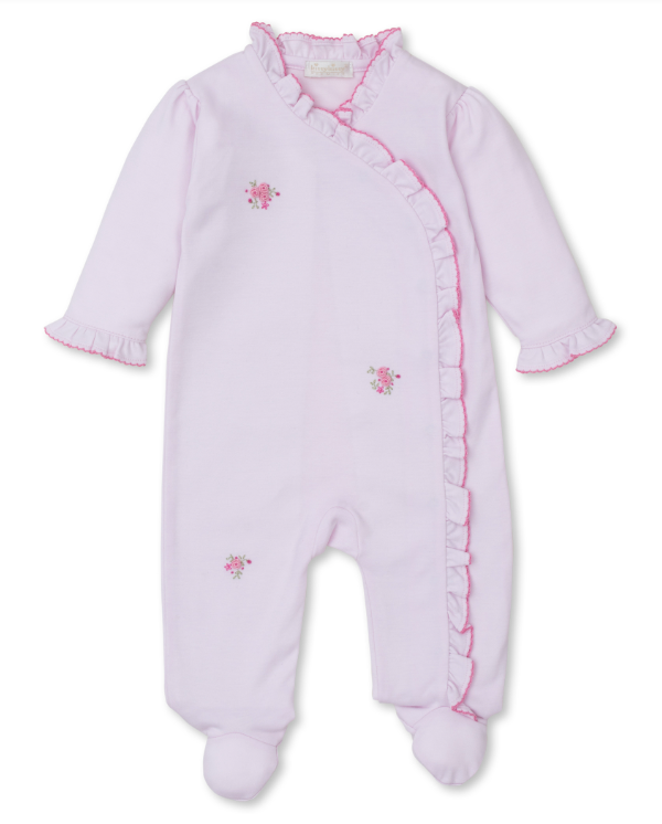 SCE Roses and Blooms Footie w/Hand Embroidery