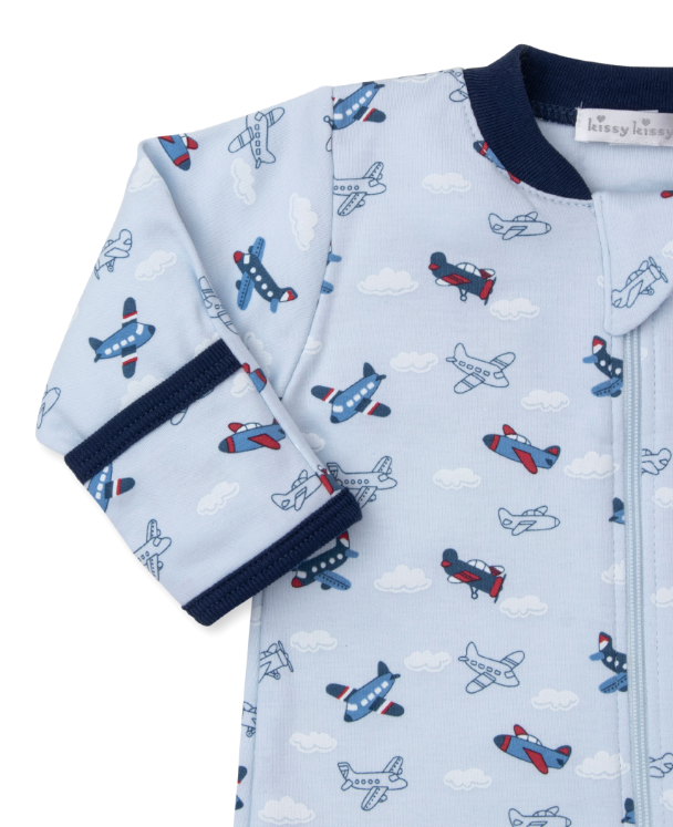 Sky High Planes Footie w/ Zipper