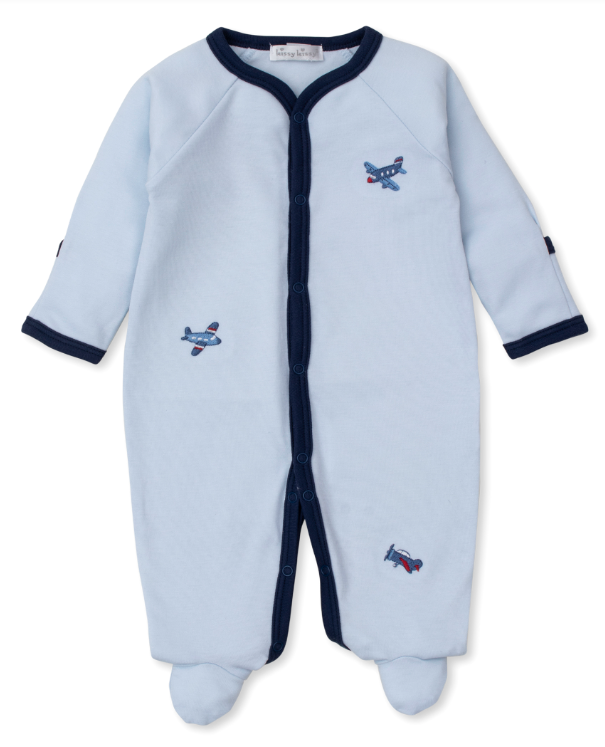 Blue w/Sky High Planes Footie