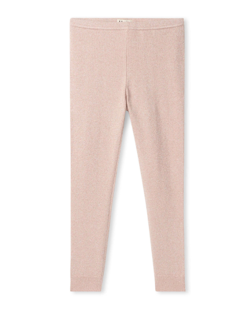 Gold Shimmer Cable Knit Leggings
