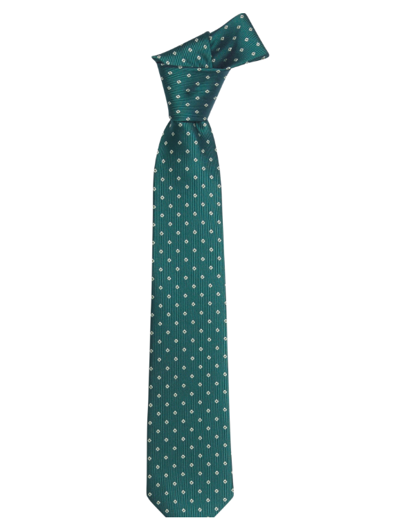 Hunter Green Geo Neck Tie
