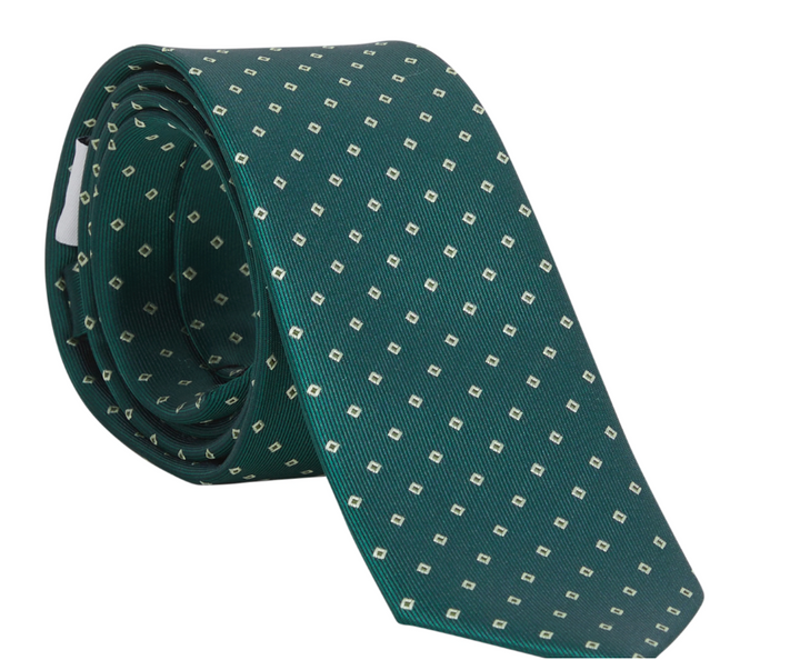 Hunter Green Geo Neck Tie