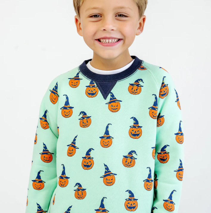 Cassidy Comfy Crewneck French Terry | Olde Jolly Jack O Lantern