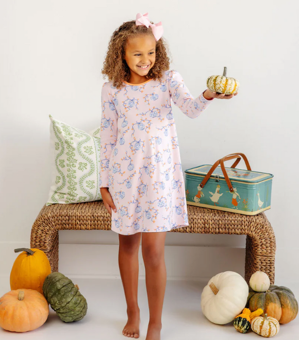 Long Sleeve Polly Play Dress | Gourdgeous Seashore Sherbert