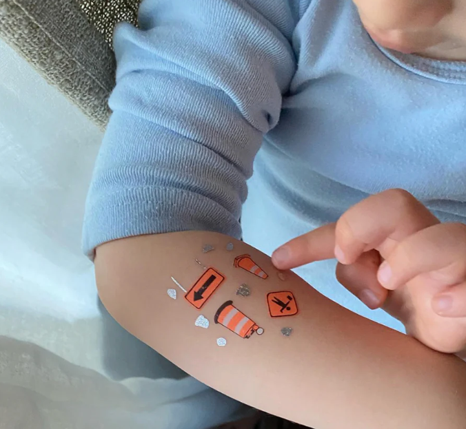 Under Construction Temporary Tattoos