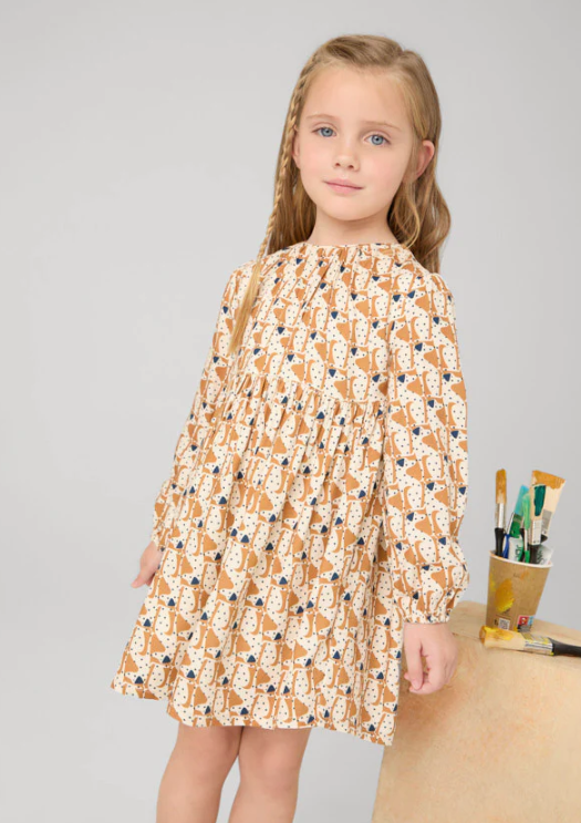 Caramel Print Dress | 4920