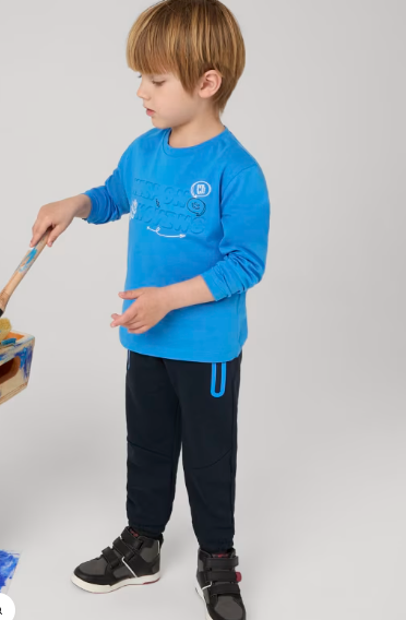 Boys Black w/Blue Joggers | 4542