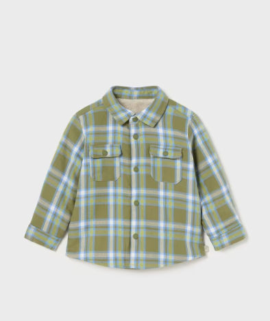 Fur Lined Green Plaid shirt | 2187