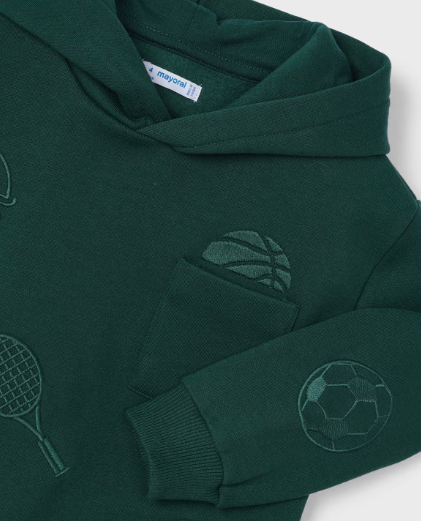 Green Sports Embroidered Pullover  | 4450