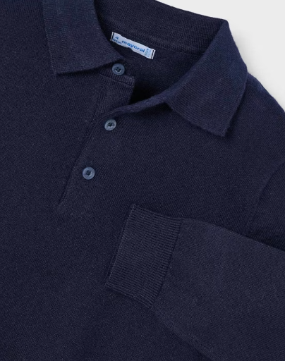 Lapiz Long Sleeve Knit Polo Shirt | 4102