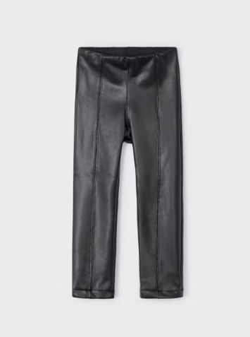 Girls Leatherette Leggings | 4701
