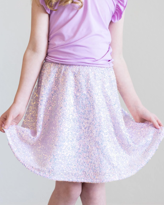Sequin Twirl Skirt | Lavender