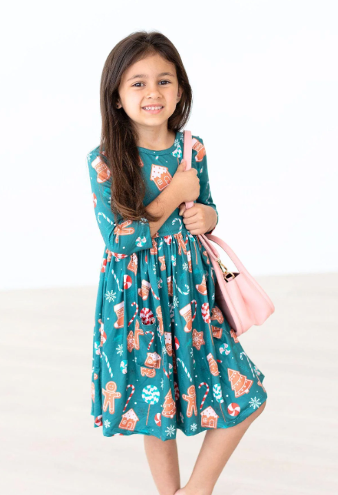 Gingerbread House Pocket Twirl Dress