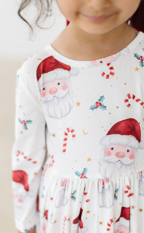 Mistletoe Magic 3/4 Sleeve Pocket Twirl Dress
