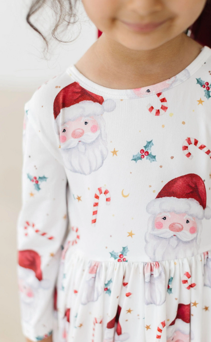 Mistletoe Magic 3/4 Sleeve Pocket Twirl Dress