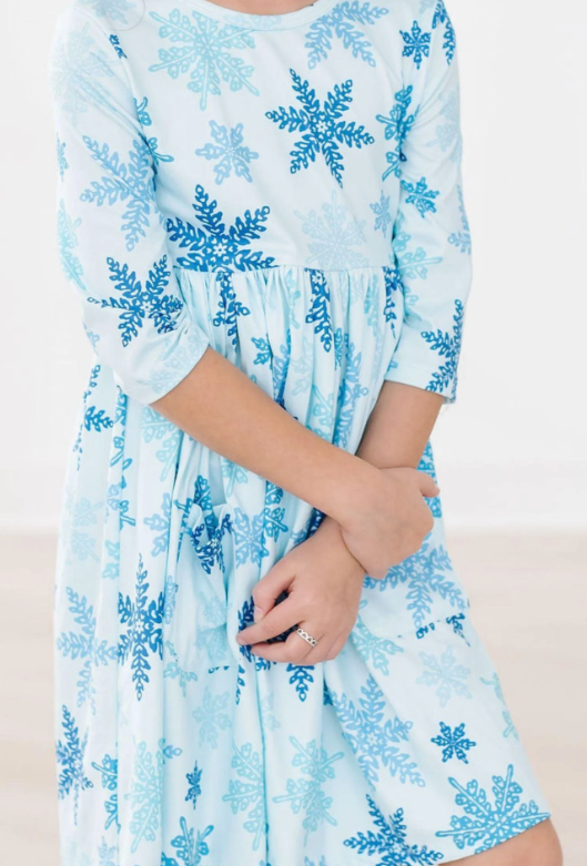 Winter Wonderland Pocket Twirl Dress