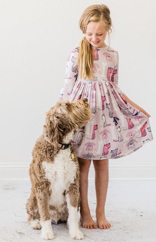 Puppy Party Pocket Twirl Dress