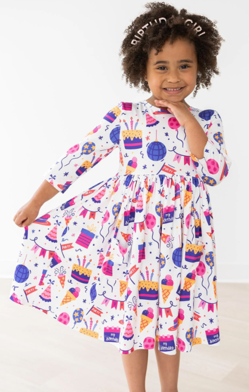 Happy Birthday Pocket Twirl Dress