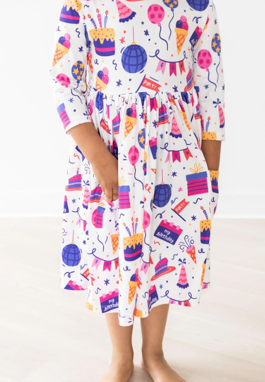 Happy Birthday Pocket Twirl Dress