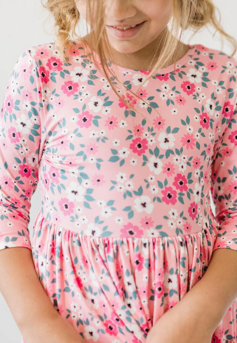 Azalea 3/4 Sleeve Pocket Twirl Dress