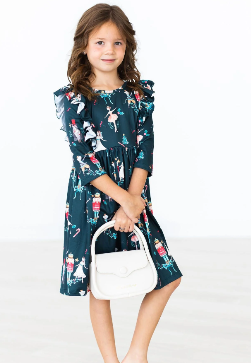 Christmas Ballet Ruffle Twirl Dress