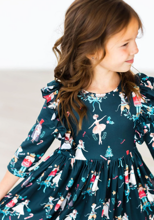 Christmas Ballet Ruffle Twirl Dress