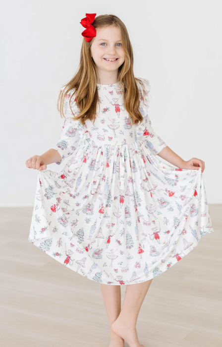 Clara's Christmas Ruffle Twirl Dress