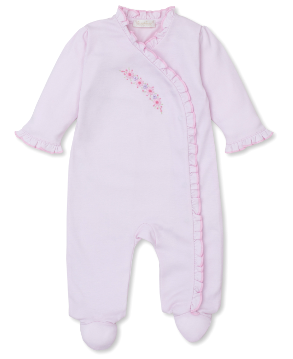 Pink Premier Fall Swag Ruffle Footie w/Hand Embroidery