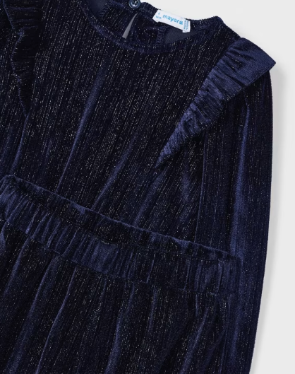 Navy Shimmer Velvet Pant Set | 4550