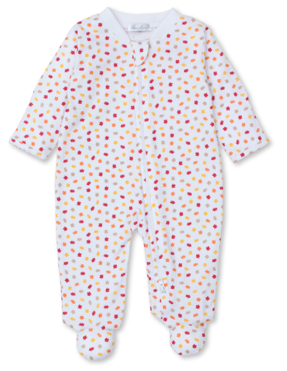 Turkey Time Leaves Footie w/ Zipper