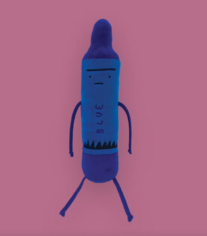 Blue Quitting Crayon Plush