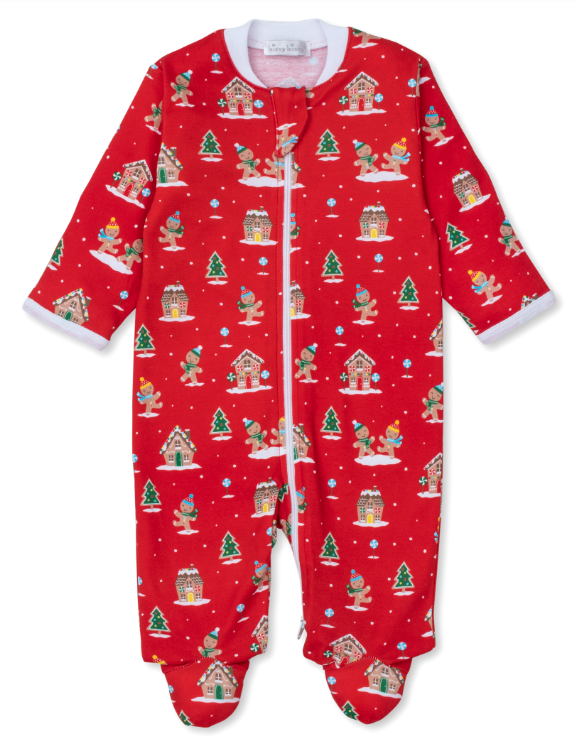 Gingerbread Joy Footie w/ Zipper