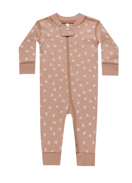 Zip Long Sleeve Sleeper | Rose Ditsy