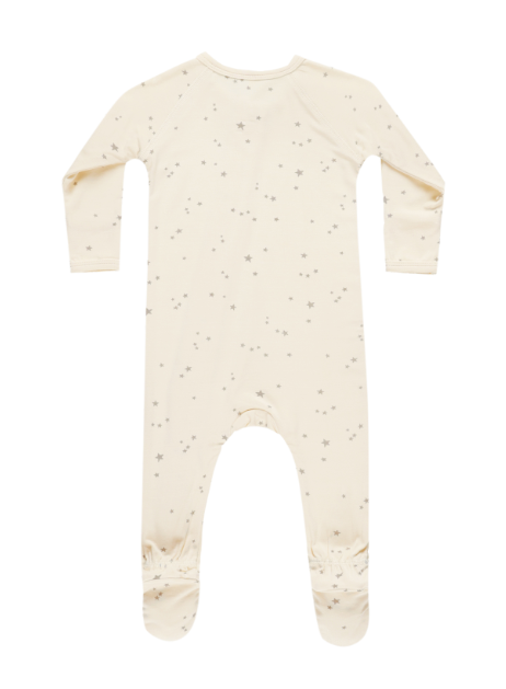 Bamboo Zip Footie | Cream Twinkle