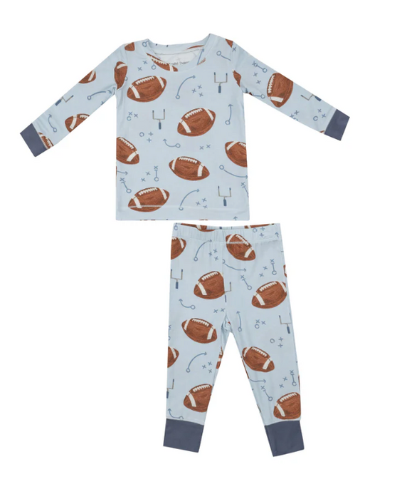 Loungewear LS Set | Footballs Blue