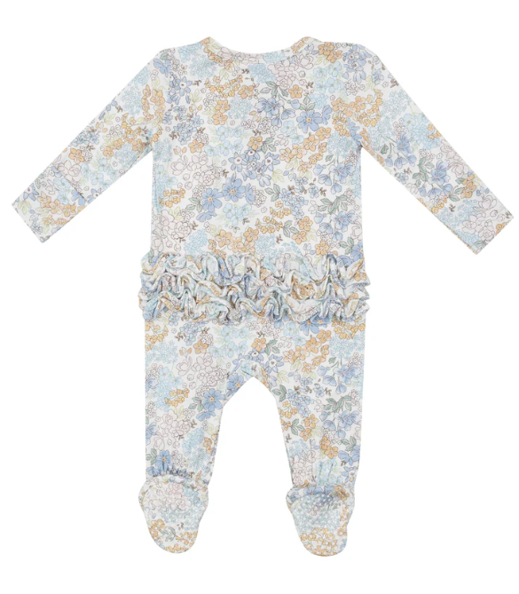 Two Way Ruffle Zipper Footie | Edith's Floral