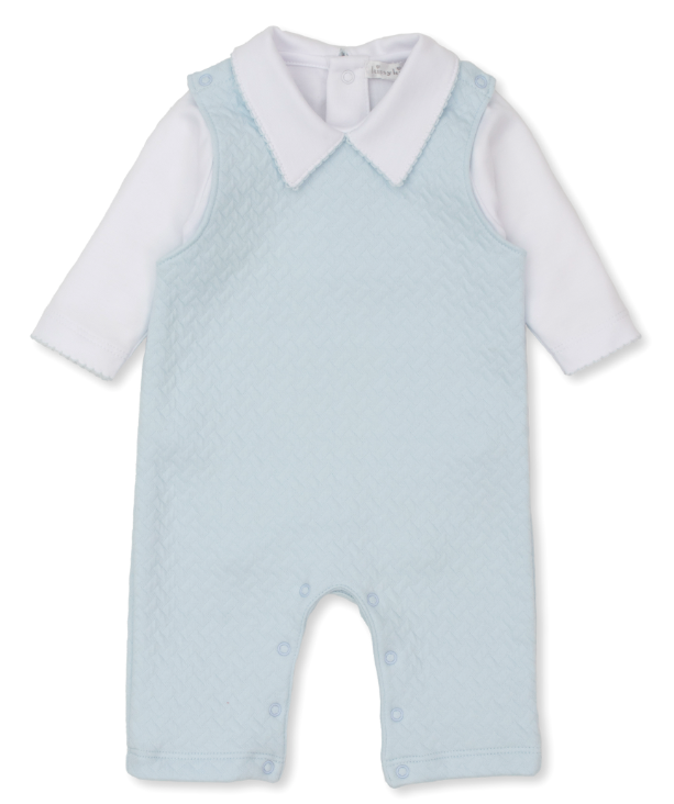 Classic Jacquard Overall Set | Lt Blue