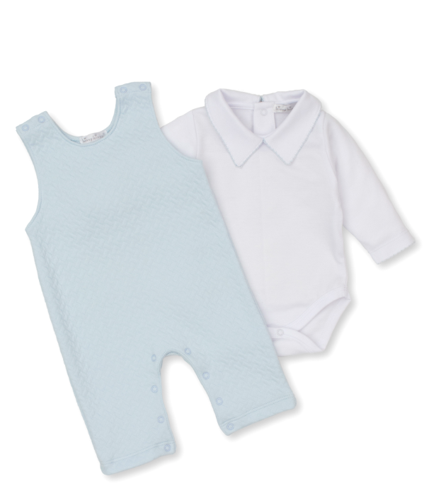 Classic Jacquard Overall Set | Lt Blue