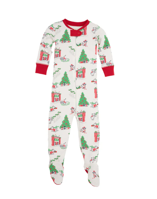 Knox's Night Night Footed | Classic Christmas Richmond Red