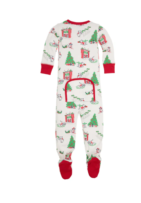 Knox's Night Night Footed | Classic Christmas Richmond Red