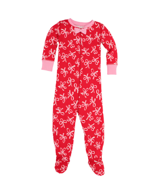 Noelle's Night Night Footed | Bustling Bows Hamptons Hot Pink