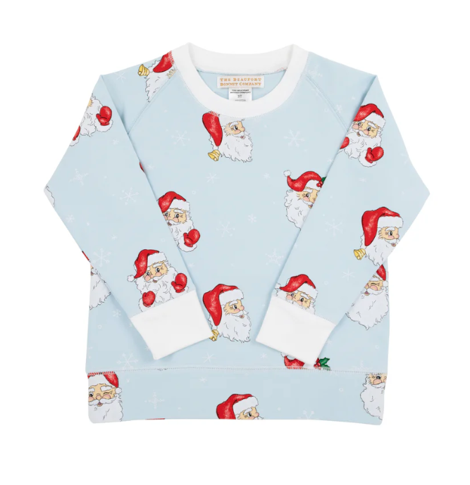 Cassidy Comfy Crewneck | Dear Santa Buckhead Blue