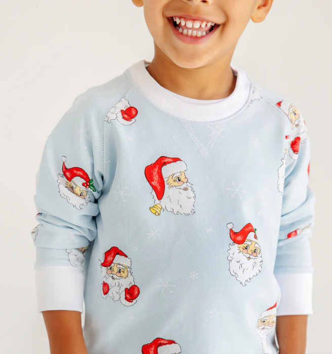 Cassidy Comfy Crewneck | Dear Santa Buckhead Blue