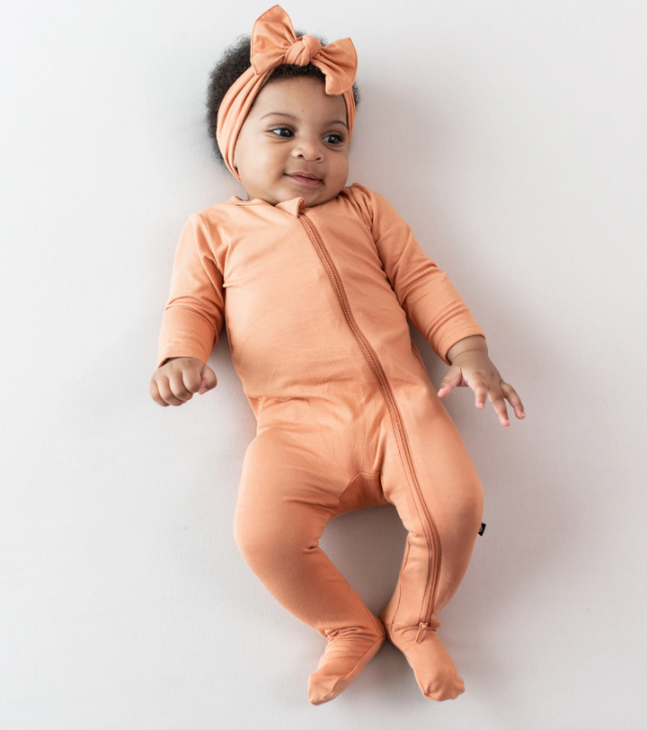 Kyte Zippered Footie | Apricot