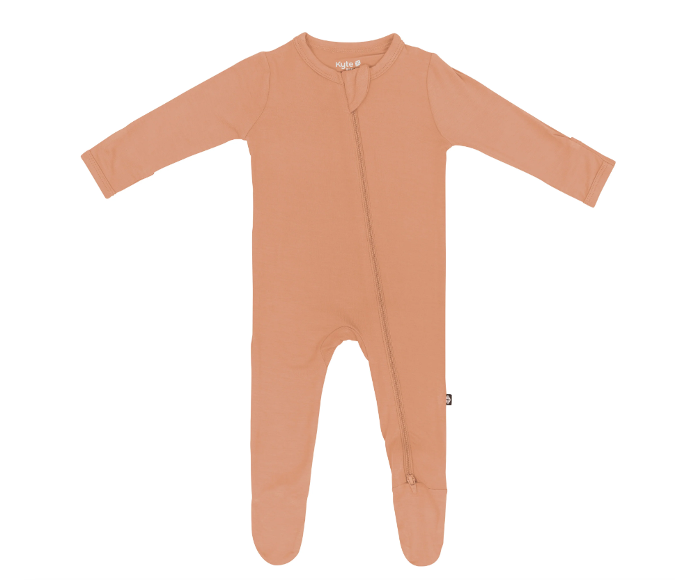 Kyte Zippered Footie | Apricot