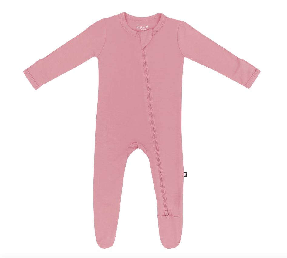 Kyte Zippered Footie | Apple Blossom