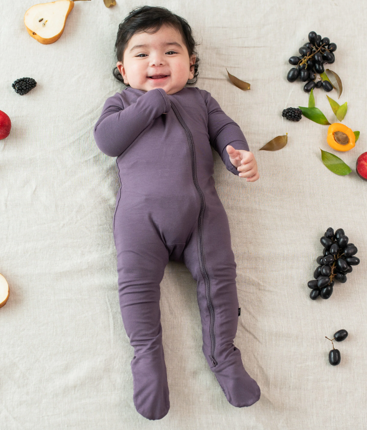 Kyte Zippered Footie | Currant