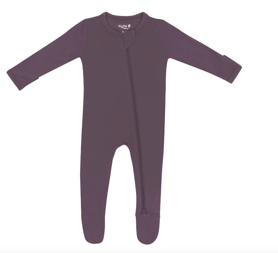 Kyte Zippered Footie | Currant