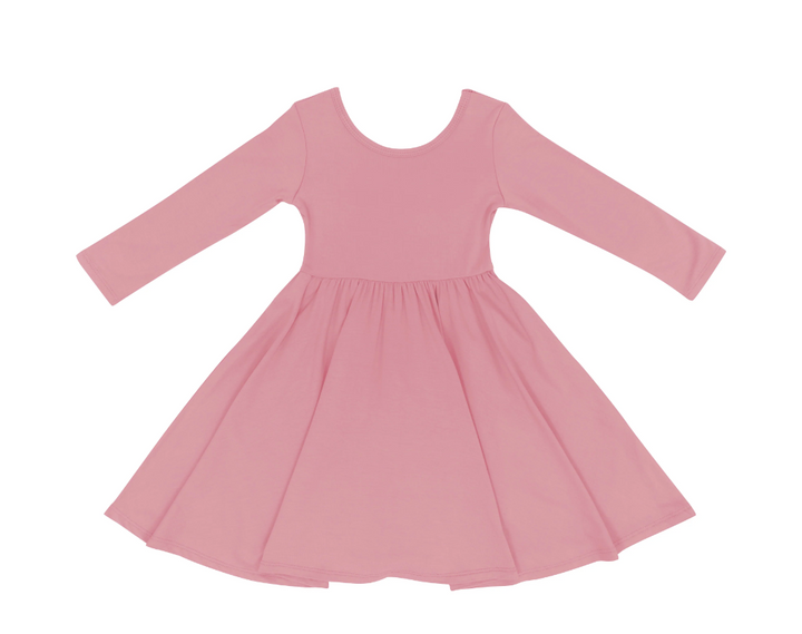 Kyte Long Sleeve Twirl Dress | Apple Blossom